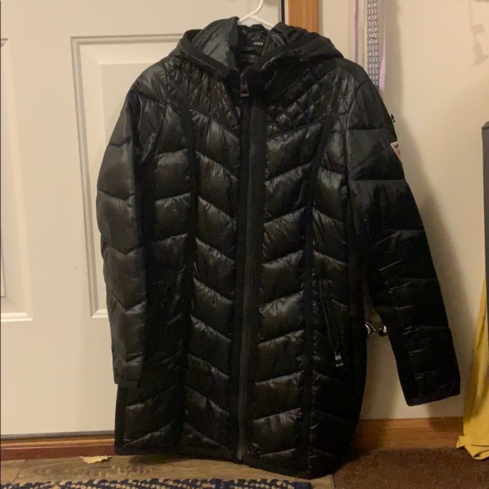 black winter jacket